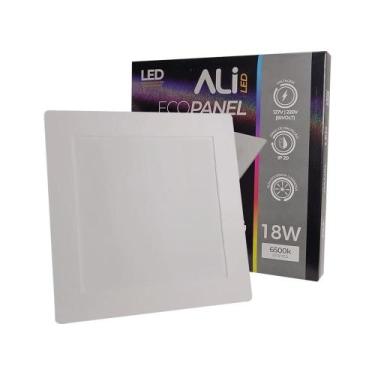 Imagem de Painel Plafon Led Embutir Quadrado 18W 6500K (Branco Frio) 1260L Bivol