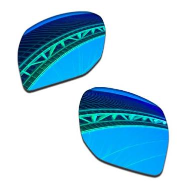 Imagem de LenzProse Lentes de reposição polarizadas de 1,5 mm para óculos de sol Oakley Portal OO9446 62 mm, antiarranhões | Ajuste perfeito, Azul gelo polarizado - 1,5 mm, 62mm