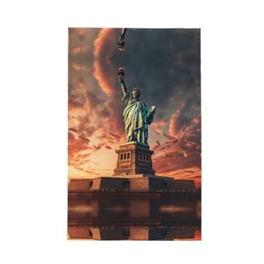 Imagem de XLLingL Estátua da Liberdade em NYC Toalhas de cozinha waffle, panos de prato de microfibra, para decoração e limpeza de cozinha - 1 peça