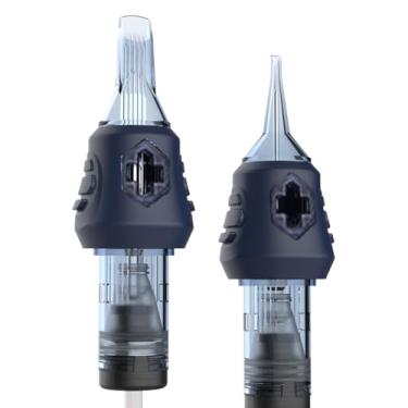 Imagem de Agulhas de cartucho de tatuagem, 20 peças, cartucho de agulha de tatuagem descartável Magnum com membrana de segurança para suprimentos de tatuagem de arma de tatuagem (20 peças 1215RM)