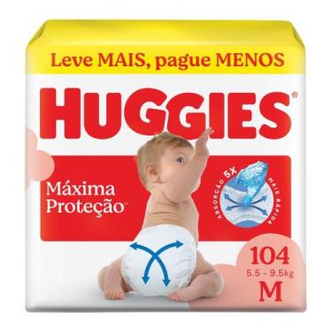 Imagem de Fralda Descartável Huggies Máxima Proteção M 104 Unidades