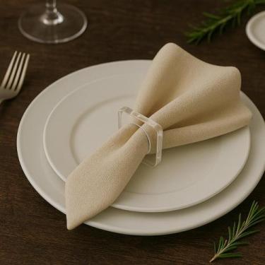 Imagem de Kit Argolas de Porta Guardanapos em Acrílico - Fabricação Própria, 10 