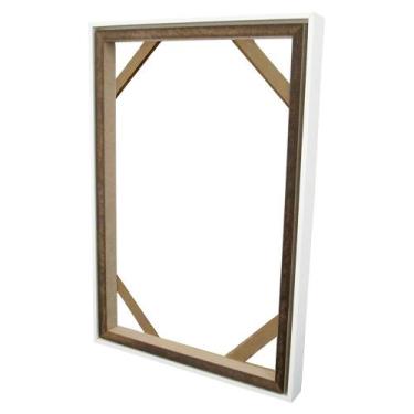 Imagem de Moldura Canaleta Flutuante para Telas Decorativas 4,5cm 60x90cm c/ Cha