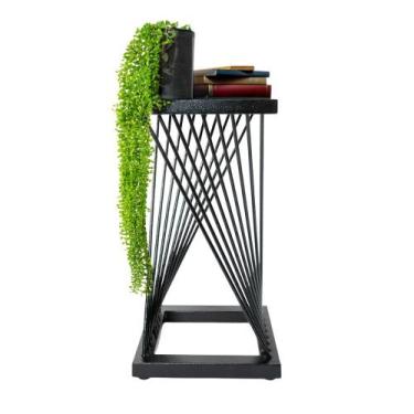 Imagem de Mesa de Canto industrial, Preta, Decorativa, Kasadi Moveis