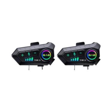 Imagem de Capacete de Motocicleta com Interfone Bluetooth Sem Fio - À Prova d'Ág