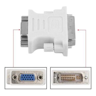 Imagem de Adaptador Conector Dvi-i 24+5 Macho Para Vga Fêmea Dual Link - LOTUS
