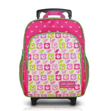 Imagem de Mochila Com Rodinhas Tamanho Pequeno Sapeka Jacki Design Fúcsia - Flor