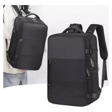 Imagem de Mochila COSTA Impermeável Casual Trilha Expansível LUXO preto