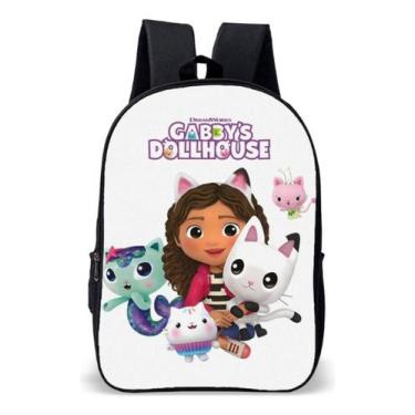 Imagem de Mochila Infantil Escolar Simples Com Tema Casa Gaby Magic Lançamento, 