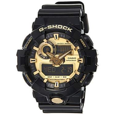 Imagem de G-Shock GA-700, Preto, dourado, Relógio analógico, relógio de quartzo, digital