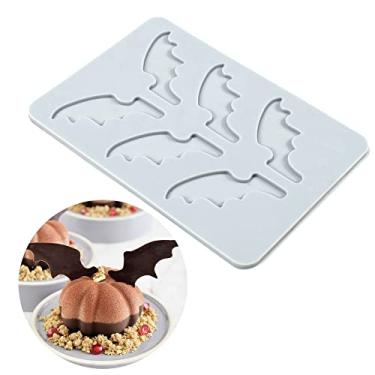 Imagem de Moldes de silicone 3D moldes de chocolate de folha oca favo de mel molde de doces de abelha padrão de flores molde de fondant topo de bolo decoração de artesanato de açúcar (C_Bat_13,3 * 9,7 * 0,3 cm)