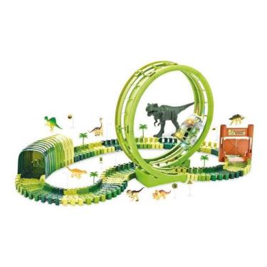 Imagem de Pista Com 7 Dinossauros Track Looping E Acessórios 119 Peças - Dm Toys