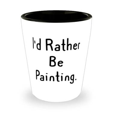 Imagem de Belo vidro para pintura, I'd Rather Be Painting, For Friends, Present de, copo de cerâmica para pintura
