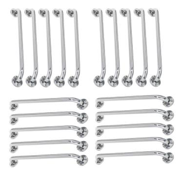 Imagem de Barra de Apoio 60cm Alça Inox Kit 20 Unidades Banheiro Suporte Idoso Deficiente Cadeirante Acessibilidade Corrimao Box Corredor Quarto