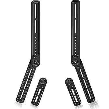 Imagem de XINLEI Suportes universais de barra de som servem para a maioria das TVs de 23 a 65 polegadas Soundbar TV Suporte de montagem acima ou embaixo da TV, até 10 kg SBR302