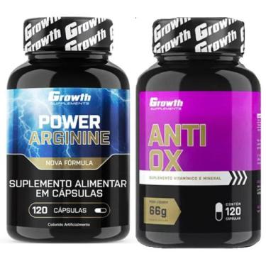 Imagem de Arginina 120 Caps + Anti-Ox Antioxidante 120 Caps Growth
