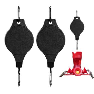 Imagem de Vodolo Cabide retrátil para beija-flor, 2 peças de acessórios de alimentador de pássaros selvagens, alimentadores de beija-flor para pendurar ao ar livre
