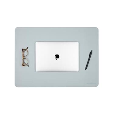 Imagem de Tapete de mesa de couro vegano ANECDOTE - Tapete de mesa de 59,9 cm x 43 cm para o seu escritório. Este tapete de mouse grande de qualidade tem elegância chique, aparência profissional e toque