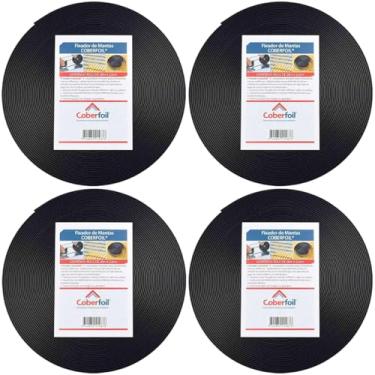 Imagem de Kit 4 Fixador Fita de Manta Térmica Metalizada de Telhado 24mm x 20m Fita Fixadora Resistente Material Flexível Reciclável Interno Uso Residencial Comercial Instalação Subcobertura das Telhas