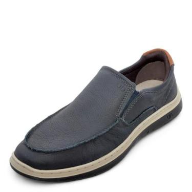 Imagem de Sapatênis Masculino Democrata Leave REF: 245201 COURO, 41, Navy