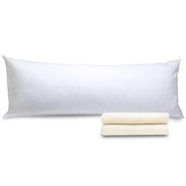 Imagem de Kit 2 Fronhas De Travesseiro De Corpo Percal 180 Fios 130x40cm - BF Co