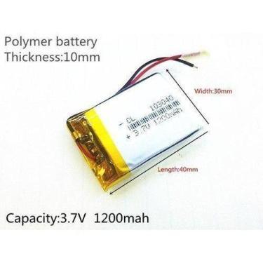 Imagem de Bateria 1200 Mah 3,7 V 10mm X 30mm X 40mm (grossa) - bgb