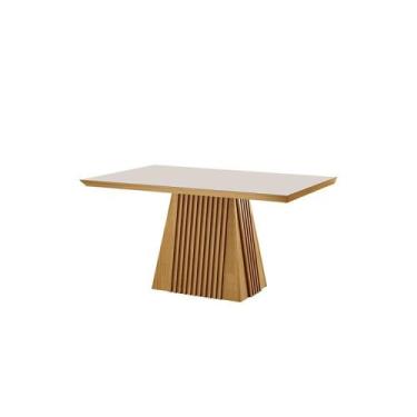 Imagem de Mesa de Jantar 4 Lugares Áustria com Vidro - LJ Móveis