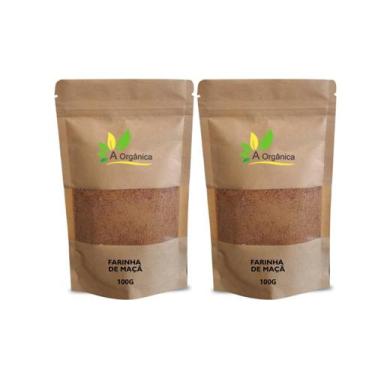 Imagem de 2x Farinha de Maçã 100g, Nutrição e Sabor p/ Suas Receitas - A Organic