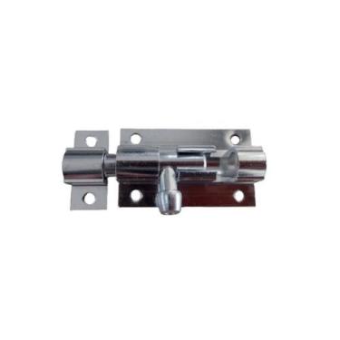 Imagem de Trinco fecho ferrolho 2 pol 50mm porta portao aluminio brilhante - VCB