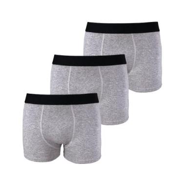 Imagem de Kit com 3 Cuecas Boxer Box Try Basics Algodão Cotton Lisa Básica Casua