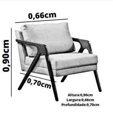 Imagem de Conjunto - 2 Poltronas Mona Luxo Madeira Maciça Castellar - material s