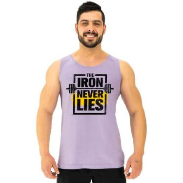 Imagem de Regata Clássica Masculina MXD Conceito Iron Never Lies, Lilás, M