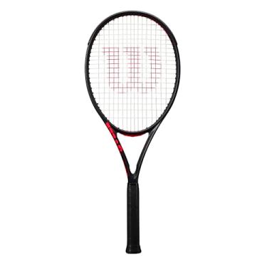 Imagem de Wilson Clash 100 Pro V3 Strung Adult Performance Tennis Racket - Grip Size 4-4 1/2", Strung with Sensation 16 Natural at Mid Range Tension