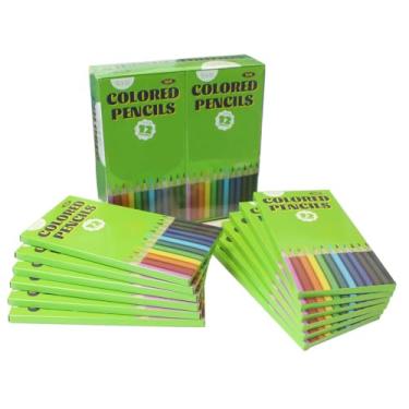 Imagem de S & E TEACHER'S EDITION 144 lápis de cor, pré-afiados, lápis de colorir para adultos e crianças, material de volta às aulas para professores, 12 cores, 12 unidades, total: 144 peças.