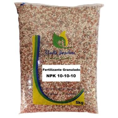 Imagem de 5kg Adubo Fertilizante NPK 10-10-10 Rosa Deserto Orquídeas Jardim - Mu