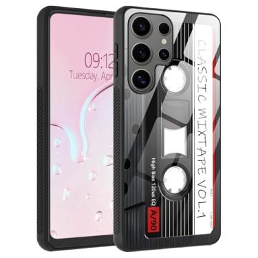 Imagem de Capa para Samsung Galaxy S25 Ultra, traseira de vidro líquido e bordas macias de TPU, aderência lateral antiderrapante, proteção contra quedas, ajuste fino, carregamento sem fio compatível com Galaxy