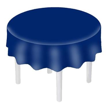 Imagem de Toalha de Mesa de TNT Redonda - 1 uni cor AZUL ESCURO 1,35 Diametro