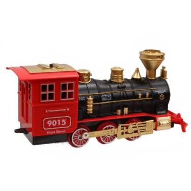 Imagem de Trem Elétrico com Fumaça, Luzes e Som - Kit de Ferrovia com Locomotiva