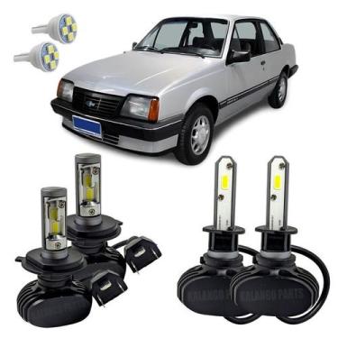 Imagem de Kit Ultra Led Farol Alto Baixo H4 Milha H3 Monza 1982 A 1996 - Autovex