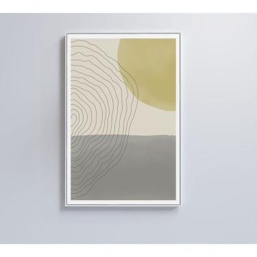 Imagem de Quadro Abstrato Circulo, Linhas E Retângulo 120x80 Cm Adesivo Fotográfico