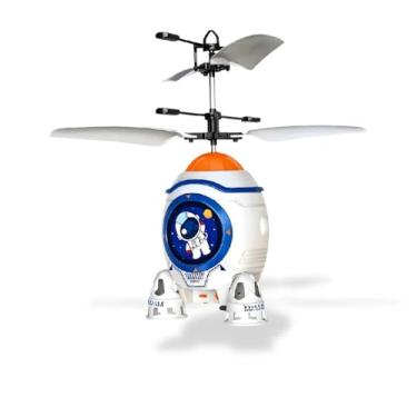 Imagem de MIni Astronauta Voador Rocket - Foguete Infantil Com Sensor Luz Mini Recarregável Brinquedo - De 8 a 12 Anos - Controle Com as Mãos