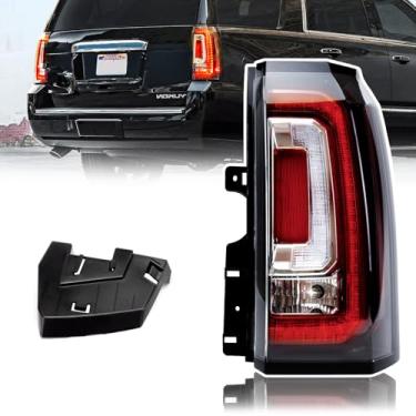Imagem de Conjunto de luzes traseiras LED do lado direito do passageiro compatível com GMC Yukon XL Denali SLE SLT 2015 2016 2017 2018 2019 2020 Luzes traseiras de lente transparente vem com fiação e lâmpada #