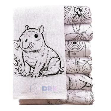 Imagem de Kit Pano De Prato Riscado Para Pintura Branco Pintar - 10 Un - DRKZA