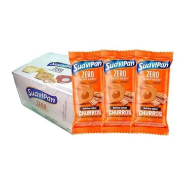 Imagem de Kit 12 bolinhos zero açúcar sabor churros recheio doce de leite suavip