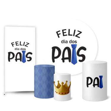 Imagem de Trio Capas Cilindro Painel Redondo 1,50 Painel Lateral Dia dos Pais - 