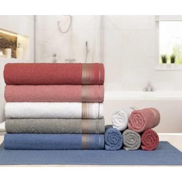 Imagem de Kit 8 Toalhas de Rosto Gigante Alta Absorção Sublime 45x70cm - Central Toalhas (Variadas)