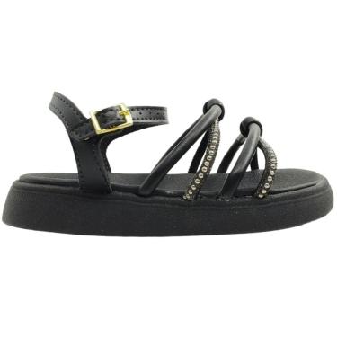 Imagem de Sandália Infantil Menina Papete Casual Dia a Dia Escola com Strass Conforto Molekinha 2358.106