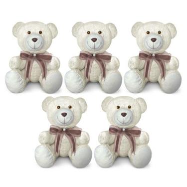 Imagem de Kit 5 Ursinhos De Pelúcia Articulado Para Decoração Presente 20cm - AL