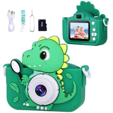 Imagem de Envyvip Câmera De Brinquedo Dinossauro Para Meninos 3 A 8 Anos, Presente Digital Natal E Aniversário 3, 4, 5, 6, 7 Vídeo Selfies Fofa, Hd 1080P, Cartão Sd 32 Gb Incluído
