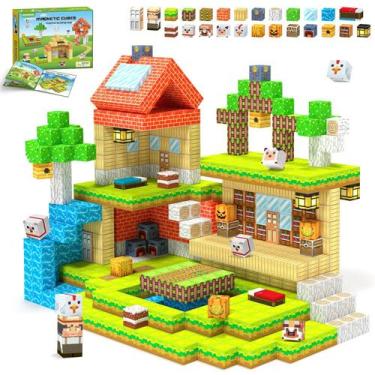 Imagem de Blocos de construção magnéticos Hiwawind Farm Life Set 80 unidades de 